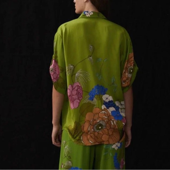 ALEMAIS Olivia Floral Printed Shirt size 8 - Picture 4 of 9